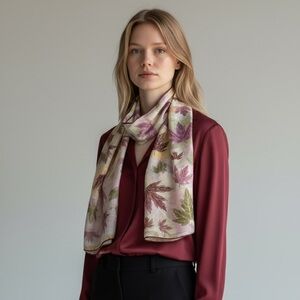 Diahann Carroll Vintage Silk Sheer Oblong Scarf